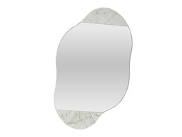 Hanah Home Mueble de Baño con Espejo Carrara 60cm x 75cm x 13cm Tablero Melamina Montaje Pared